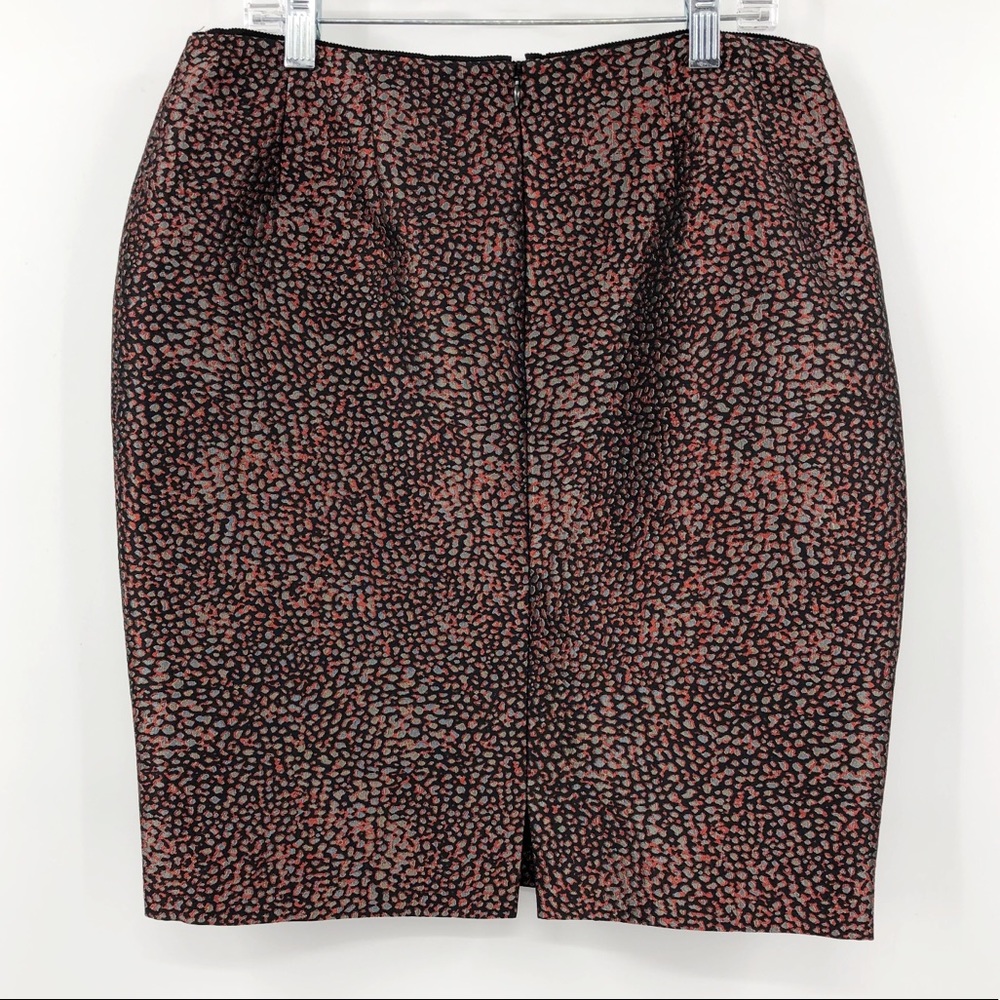 LAFAYETTE 148 metallic straight mini pencil skirt 6 - Picture 3 of 5